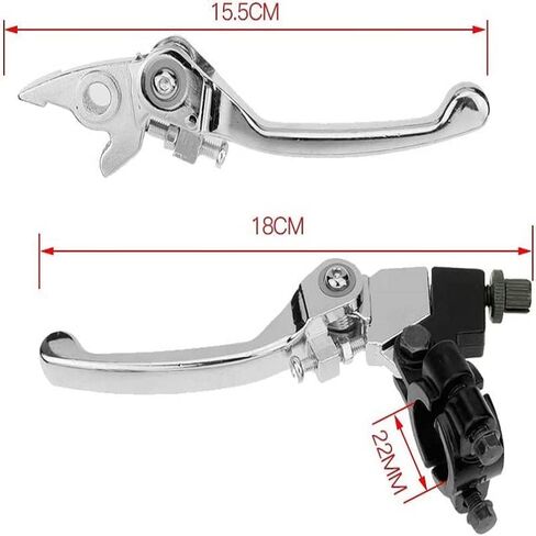 FLYINGDREAM Pit Dirt Bike Accessories فضية قابلة للطي رافعة فرامل 22 مم 7/8 بوصة مقابض لـ Xموتوس BSE KAYO Apollo Thumpstar 70cc 110cc 125cc 150cc SSR للطرق الوعرة موتوكروس in Kuwait