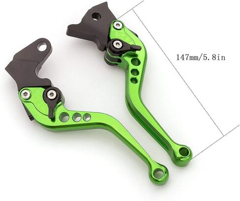 Krace Motorcycle Clutch Brake Levers Set Fit For Kawasaki Z250SL 2016-2017,NINJA 250R 2008-2012,NINJA 300R/Z300 2013-2018 Ninja 400 2018,ERSYS 300X 2017 2018 w. 7/8" 22mm Rubber Handlebar Hand Grips in Saudi Arabia