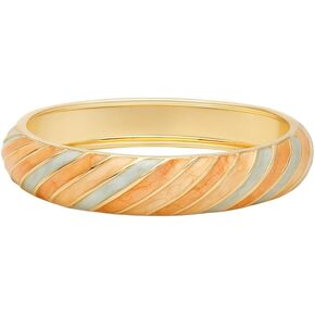 Elegant Enamel Bracelet for Women Gold-Tone Metal Bangle with Enamel Inlay – Timeless Fashion Jewelry Accessory – 2.5" Diameter – Chic Everyday & Special Occasion Gift in Saudi Arabia