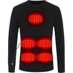 MYI Heated Undershirt Sweatshirt Tops Warm Underwear Electric Warmer Apparel Thermal Pullover Sweater Men Women Black M (NOT Included Batteries) in Saudi Arabia