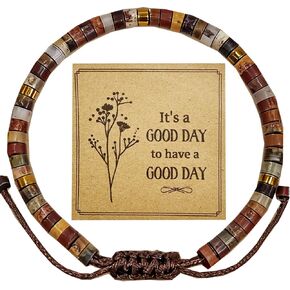 Inspirational Bracelet for Women - Handmade Natural Stone Beaded Wrap Bracelet, Positive Energy Jewelry Gift for Her in Saudi Arabia