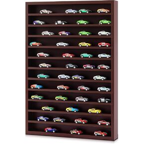 Tatuo Car Model Display Case 1: 64 Scale Toy Cars Box Acrylic Door Display Case Model Cars Storage Cabinet Rack with Door for Mini Toys and Small Wheels (Black,26.5" x 18.75" x 3.25") in Kuwait