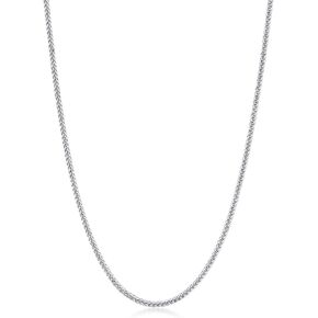 CHOW SANG SANG 18K White Solid Gold Machinery Chain Franco Chain Necklace for Women 94220N | 18.5 Inches, (47 CM) in Saudi Arabia