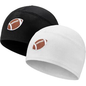 Cuffbow 2 Pcs Skull Cap for Men Beanie Hat Sport Lightweight Breathable Helmet Liner Hat for Men Bicycle Running Team Gift in Saudi Arabia