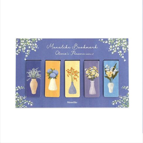 Monolike Magnetic Bookmarks Flower for You Ver.1, Set of 5 in Kuwait