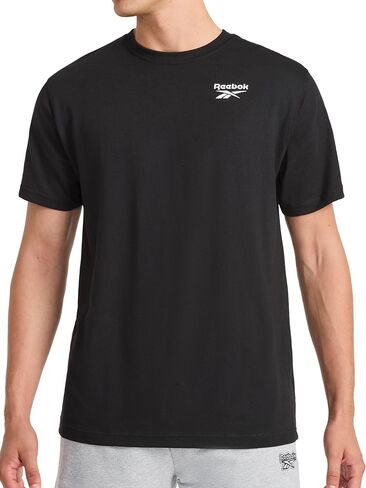 Reebok Mens Peak Short Sleeve T-Shirt, Standard Fit, Lightweight Cotton-Poly Fabric in Saudi Arabia