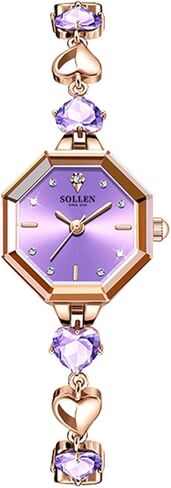 SOLLEN Women's Bracelet Watch, Analog Quartz Dainty Fashion Ladeis Watches, Waterproof Luxury Vintage Casual Women Wristwatch, Jewelry Gift for Wedding, Anniversary, Birthday in Saudi Arabia