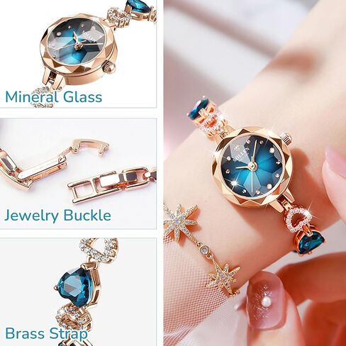 SOLLEN Women's Bracelet Watch, Analog Quartz Dainty Fashion Ladeis Watches, Waterproof Luxury Vintage Casual Women Wristwatch, Jewelry Gift for Wedding, Anniversary, Birthday in Saudi Arabia