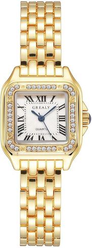Women's Roman Dial Bangle Watch Stainless Steel Bracelet Set Ladies Wrist Watch in Saudi Arabia