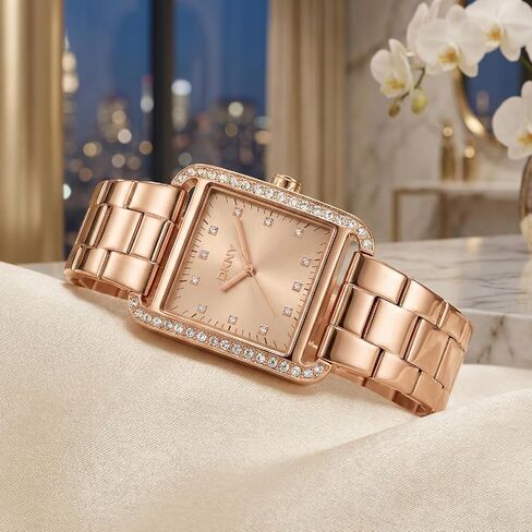 DKNY Women's Rose Gold Dial Rose Gold-Tone Stainless Steel Bracelet Watch 27x34.5mm 30M in Saudi Arabia
