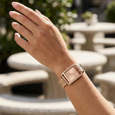 DKNY Women's Rose Gold Dial Rose Gold-Tone Stainless Steel Bracelet Watch 27x34.5mm 30M in Saudi Arabia