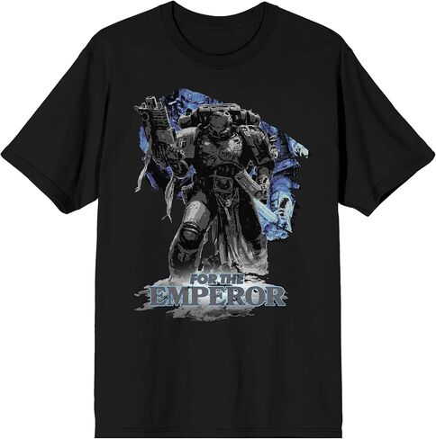 Warhammer 40000 Utramarines for The Emperor on Black Adult Crew Neck Short Sleeve T-Shirt in Kuwait