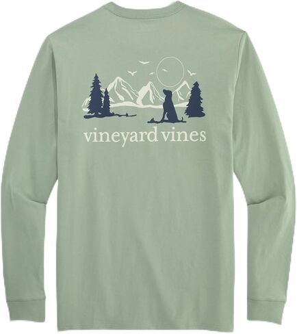تي شيرت Vineyard Vines رجالي Mountain Dog بأكمام طويلة للجيب in Kuwait