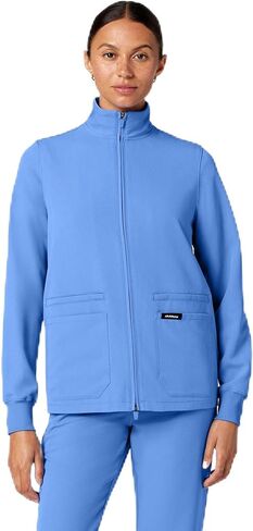 JAANUU Ceri Women’s Scrub Jacket – Classic Medical Uniform Jacket with 6 Pockets, Stretch Fabric, Wrinkle Resistant in Saudi Arabia