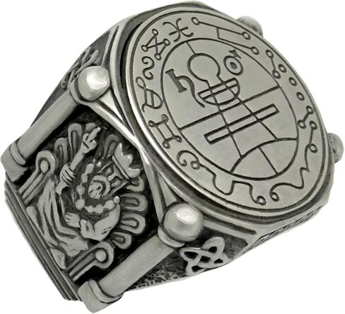 Secret Seal of King Solomon Sterling Silver 925 Men’s Ring Demon Protection Amulet Exorcism in Saudi Arabia