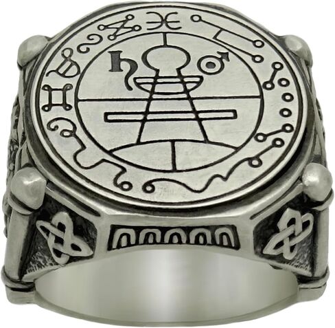Secret Seal of King Solomon Sterling Silver 925 Men’s Ring Demon Protection Amulet Exorcism in Saudi Arabia