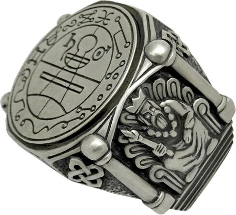 Secret Seal of King Solomon Sterling Silver 925 Men’s Ring Demon Protection Amulet Exorcism in Saudi Arabia