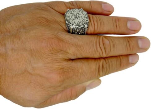 Secret Seal of King Solomon Sterling Silver 925 Men’s Ring Demon Protection Amulet Exorcism in Saudi Arabia