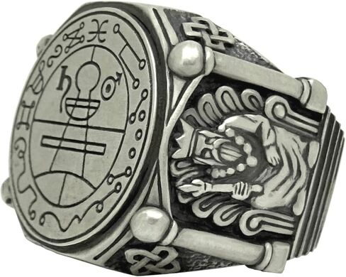 Secret Seal of King Solomon Sterling Silver 925 Men’s Ring Demon Protection Amulet Exorcism in Saudi Arabia