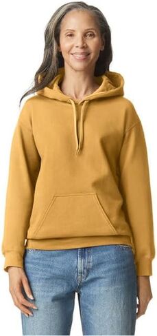 سترة صوفية بغطاء رأس من Gildan للبالغين Softstyle®، مقاس MUSTARD، مقاس XL in Saudi Arabia