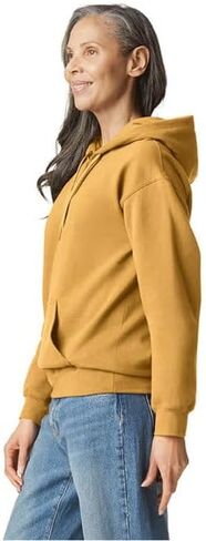 سترة صوفية بغطاء رأس من Gildan للبالغين Softstyle®، مقاس MUSTARD، مقاس XL in Saudi Arabia