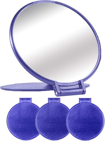 MOMIRA Compact Mirror Bulk Round Makeup Mirror for Purse, Set of 3, 2.6" L x 2.37" W (Red) in Saudi Arabia