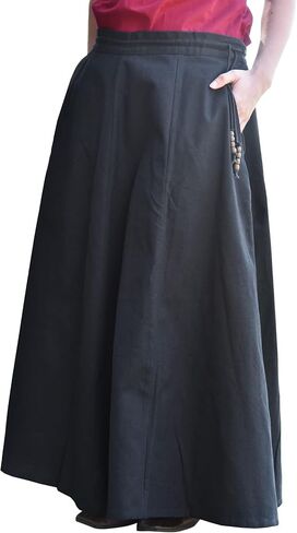 Battle-Merchant Medieval Skirt for Women, Wide Flared Cotton Skirt, Ideal for LARP, Renaissance, Cosplay & Fantasy Festivals in Saudi Arabia