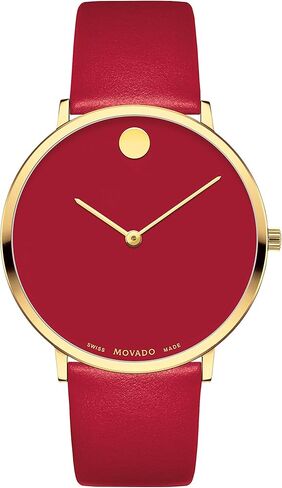 Movado Modern 47 Men's Luxury Quartz Watch - Swiss Movement, Calfskin Strap, Water-Resistant to 3ATM - Classic Timepiece - Gift for Him - 40mm in Saudi Arabia