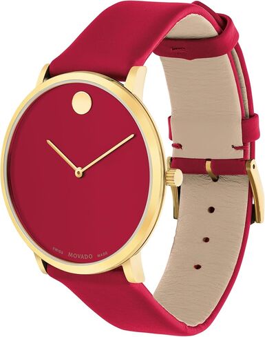 Movado Modern 47 Men's Luxury Quartz Watch - Swiss Movement, Calfskin Strap, Water-Resistant to 3ATM - Classic Timepiece - Gift for Him - 40mm in Saudi Arabia