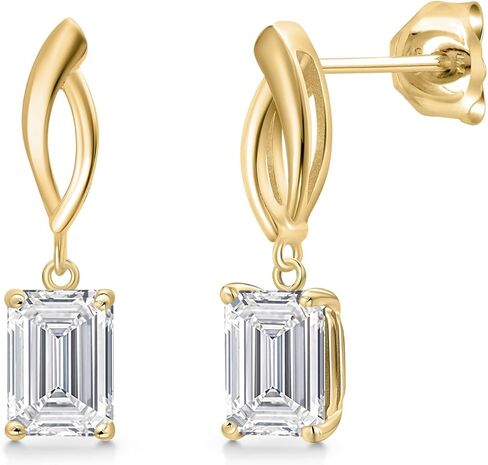 Gem Stone King 1.50-3.00 Cttw 10K Yellow Gold IGI Certified Lab Grown Diamond Infinity Dangle Earrings | Gold Earrings For Women | E-F Color | VS1-VS2 Clarity in Saudi Arabia