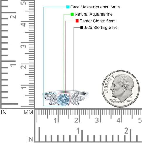 OMRANII Art Deco Round Natural Aquamarine Vintage Rings Floral Leaf Style Cluster CZ Wedding Engagement Ring 925 Sterling Silver Gifts For Her in Saudi Arabia