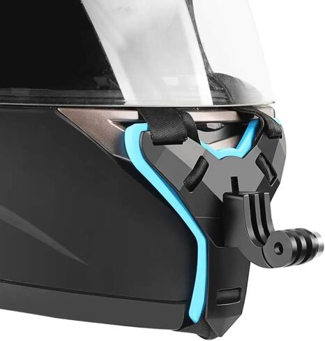 Reflex Camera Motorcycle Helmet Chin Mount with Adjustable Straps for GoPro Hero 13/12/11/10/9/8/7/6/5/4/3 (Orange) in Kuwait