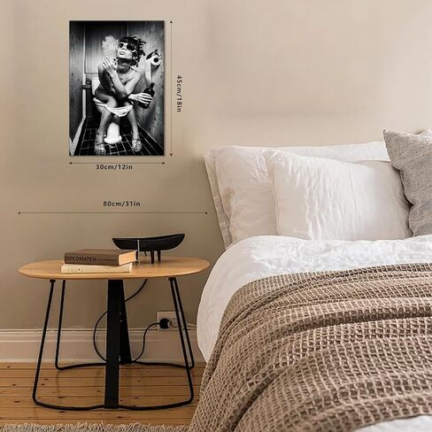 1pc Canvas Poster with Modern Rebellious Spirit, Wall Art Print for Living Room & Bedroom, 30 * 45cm/12 * 18in Unframed in Saudi Arabia