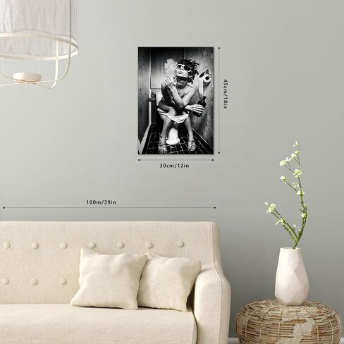1pc Canvas Poster with Modern Rebellious Spirit, Wall Art Print for Living Room & Bedroom, 30 * 45cm/12 * 18in Unframed in Saudi Arabia