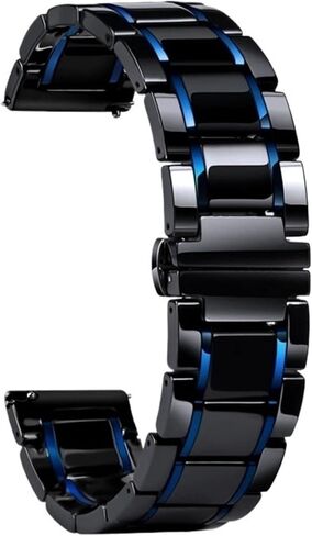 Watch Strap Ceramic Quick-release Watch Band Stainless Steel Folding Clasp Unisex in Kuwait