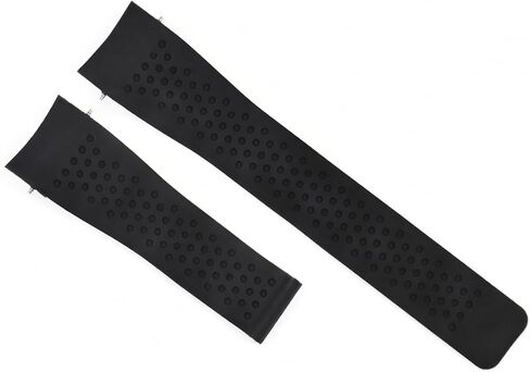 Ewatchparts 22mm Rubber Watch Band Strap Compatible With Tag Heuer Carrera Pendulum Aquaracer Black in Saudi Arabia