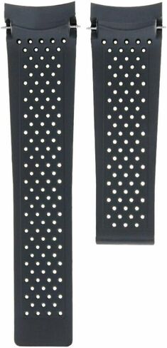 Ewatchparts 22mm Rubber Watch Band Strap Compatible With Tag Heuer Carrera Pendulum Aquaracer Black in Saudi Arabia
