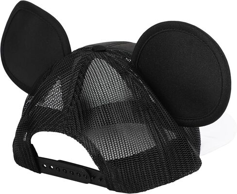 Bioworld Mickey Mouse Die Cut Bill and Ear Applique Nylon and Mesh B5 Trucker Hat Snapback in Saudi Arabia