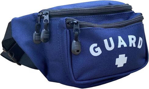 Kemp USA – Transparent Lifeguard Fanny Pack/Hip Pack with GUARD Logo - Water-Resistant and Durable Waist Bag for Medical Supplies & Lifeguard Gear - Clear in Saudi Arabia