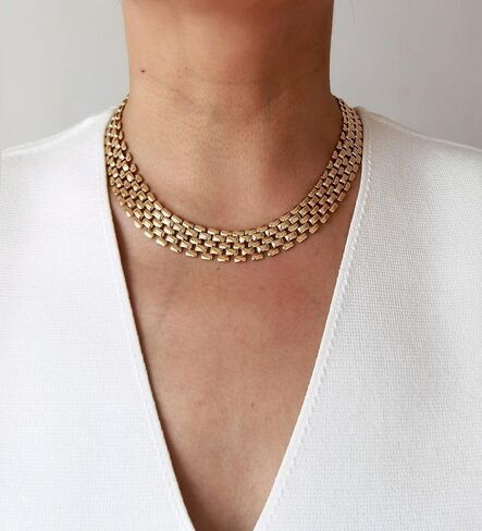 Chunky Beaded Gold Necklace for Women Adjustable Lariat Chain Statement Jewelry Bold Fashion Gift Accessory in Saudi Arabia