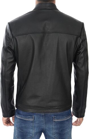 Decrum Leather Jacket Men - Casual Stylish Cowhide Leather Jackets for Men in Saudi Arabia