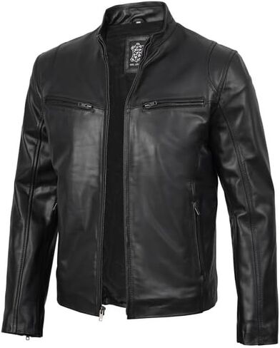 Decrum Leather Jacket Men - Casual Stylish Cowhide Leather Jackets for Men in Saudi Arabia