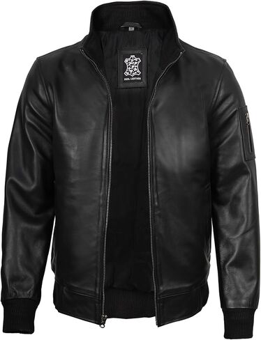 Decrum Leather Jacket Men - Casual Stylish Cowhide Leather Jackets for Men in Saudi Arabia