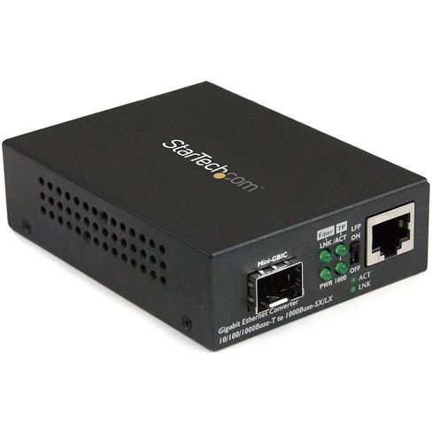 محول وسائط الألياف StarTech Gigabit، Open SFP، MM/SM، TAA (MCM1110SFP) | محول جيجابت إيثرنت مستقل إلى محول ألياف، شبكات 10/100/1000 ميجابت في الثانية، فتحة SFP مفتوحة in Kuwait