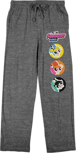 بنطال بيجامة للنوم من Bioworld Powerpuff Girls Character Circles للرجال من الجرافيت المنقط in Saudi Arabia