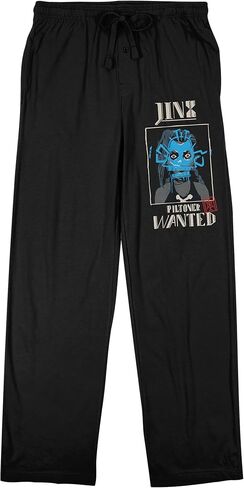 League Of Legends Arcane Jinx Wanted Poster Adult Black Sleep Pajama Pants in Saudi Arabia
