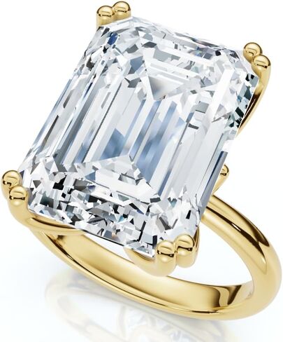 P3 POMPEII3 Pompeii Certified 10Ct Emerald Cut Diamond Solitaire Engagement Ring 14k Gold Lab Grown (F/G,VS1-VS2) in Saudi Arabia
