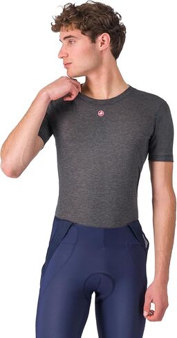 CASTELLI Men’s Medio Short Sleeve Baselayer, Breathable Moisture-Wicking Insulated Cycling & Biking Apparel for Mild Weather in Saudi Arabia