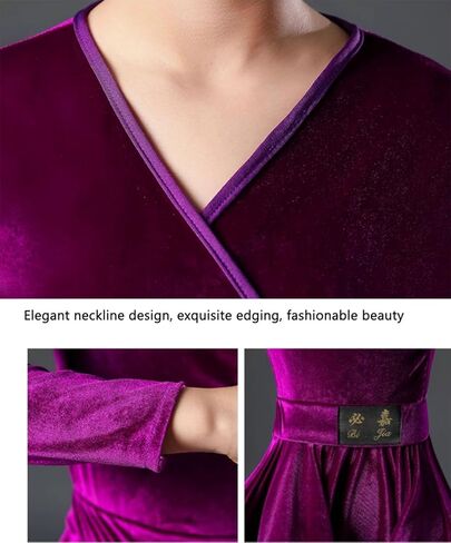 Girls Latin Dance Dress, Child Long Sleeve Velvet Competition Clothes Salsa Ballroom Tango Show Dresses in Saudi Arabia