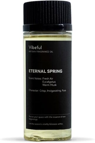 زيت عطري حرفي من الربيع الأبدي للناشرين بدون ماء - هواء منعش منعش، رائحة الأوكالبتوس والمسك، مزيج عطري مركز، [1 أونصة سائلة] in Kuwait